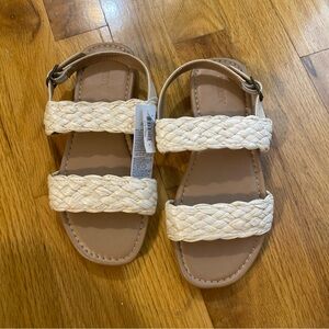 Old Navy Kids Braided Sandals - Beige and Off-White